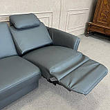 М'який шкіряний диван реклайнер Німеччина, фото 5