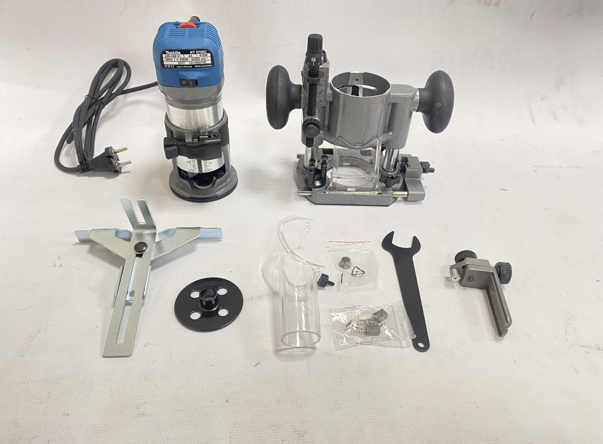 Купить Кромочный фрезер Makita RT 0700 C / 6-8мм / 2 базы ROMANIA, цена ...