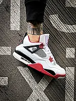 Кросівки Nike Air Jordan 4 Retro Fire White Red 41-46