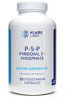 P-5-P (пиридоксальный 5'-фосфат), P-5-P (Pyridoxalhosphate), Klaire Labs, 250 Вегетарианских Капсул