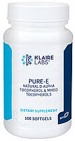 Klaire Pure-E Natural D-Alpha & Mixed Tocopherols / Чистый витамин Е Витамин Е 100 капс