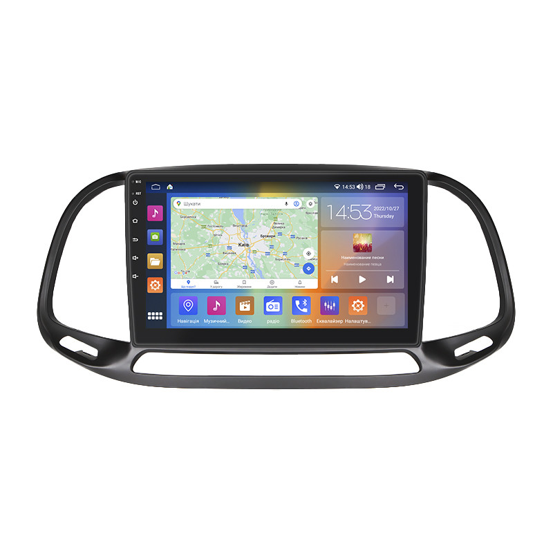 Стандартне радіо Lesko для Fiat Doblo II рестайлінг 2015-N.V. Екран 9 "2/32 Гб Carplay 4G Wi-Fi GPS Prime, фото 1