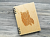 Записна книга з дерев’яною обкладинкою з візерунком “Вовк”, фото 6