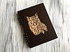 Записна книга з дерев’яною обкладинкою з візерунком “Вовк”, фото 7