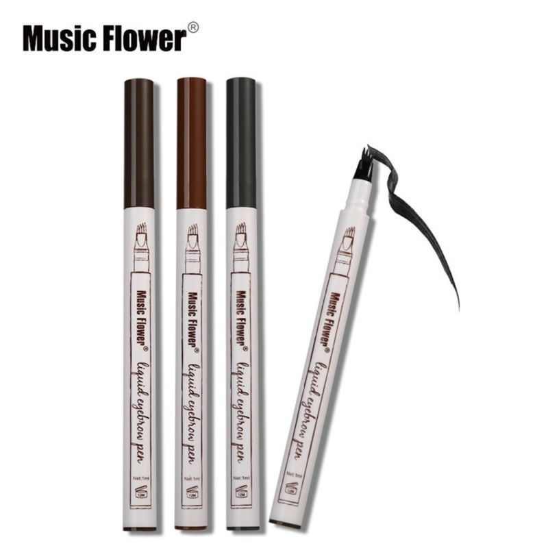 Карандаш-маркер Серый для бровей Music Flower Fine Sketch \ Карандаш с эффектом микроблейдинга - фото 3 - id-p1746749755