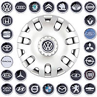 Колпаки гибкие на колеса R14 SKS-204 + эмблемы на выбор (VW Polo)