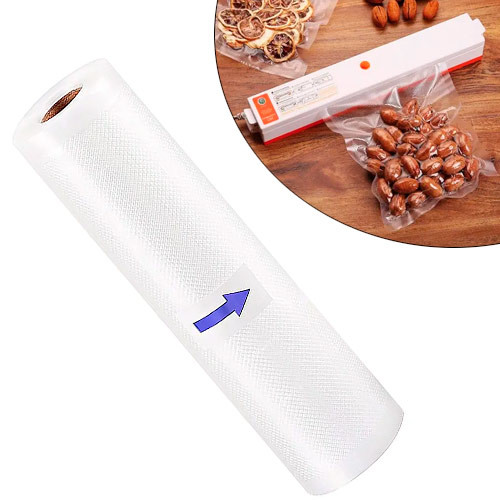 Гофровані пакети в рулоні 20x500см для вакууматора, вакуумна плівка, фото 1