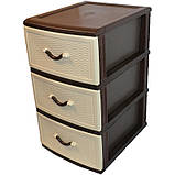 Комод пластиковий Style (Стиль) 3 ящики 48х38х67, фото 2