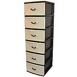 Комод пластиковий Style (Стиль) 6 ящиків 48х38х134, фото 2