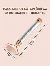 Масажер Flawless Facial Massager Roller роликовий від темних кіл для обличчя з 2 насадками – ручний портативний ролер під очима, фото 5
