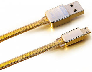 Кабель microUSB 1м gold Golden Remax 310303