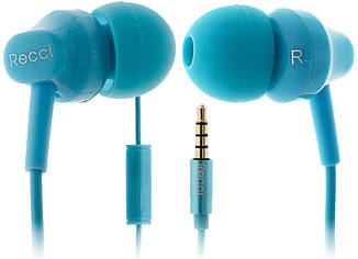 Вакуумні блакитні навушники Arioso REW-C01 Recci CC100023