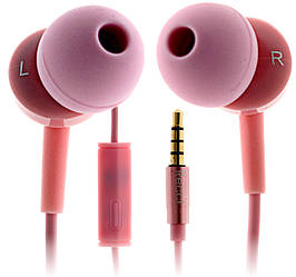 Вакуумні рожеві навушники Arioso REW-C01 Recci CC100024