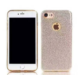 Силіконовий чохол Glitter для iPhone 7 золото Remax 700202