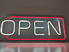 Неонова Led вивіска OPEN (відкрито) червоно - біла 485 х 200 мм з пультом, фото 2