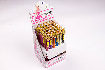 Ручки подарункові "Корона", Tukzar №ST-7306, автомат., кулькові, 36 шт/блок