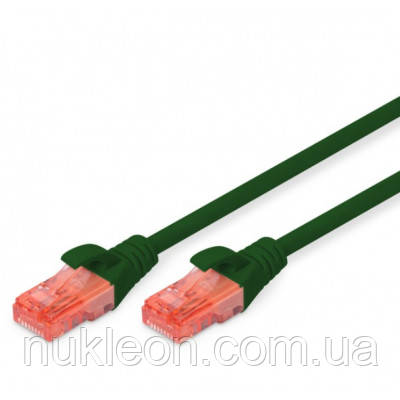 Популярний! Патч-корд 1м, CAT 6 UTP, AWG 26/7, Cu, LSZH, green Digitus (DK-1617-010/G) - Краща якість тільки на Nukleon.com.ua