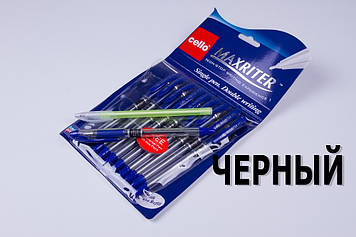 Ручки кулькові Cello Maxriter 4 km,чорні,0.5 mm,10+1шт/упаковка
