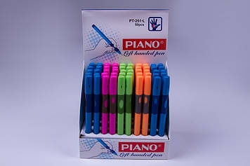 Ручки кулькові PIANO №PT-251-L,для лівої руки,сині,масло,0.5 mm,50 шт/упаковка