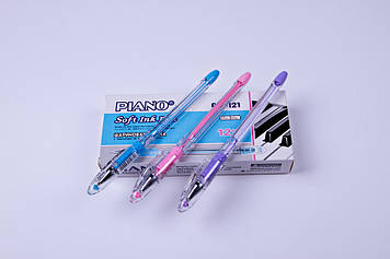 Ручки кулькові PIANO №PB-121,сині,0.5 mm,12 шт/упаковка