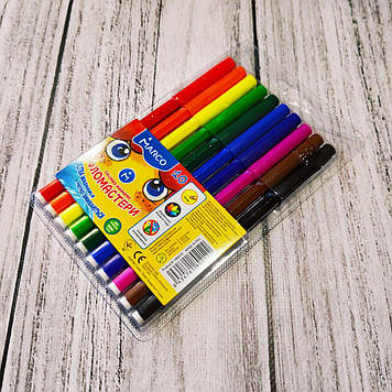 Фломастери "Marco" №1690/10, 10 кольорів, набір фломастерів для малювання на водній основі.