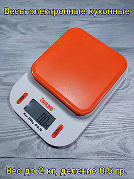 Ваги кухонні TOMATO з термометром до 2 кг, поділ 0.5 гр. №109-2