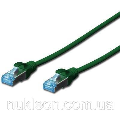 Популярний! Патч-корд Digitus 1м, cat.5e, SF-UTP, AWG 26/7, green (DK-1531-010/G) - Краща якість тільки на Nukleon.com.ua