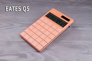 Калькулятор EATES Q5, 12 розрядний, 2 види харчування, калькулятори електронні Помаранчевий