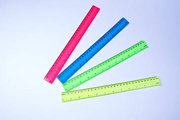 Лінійки кольорові пластикові "Неон", 30 см, №1130