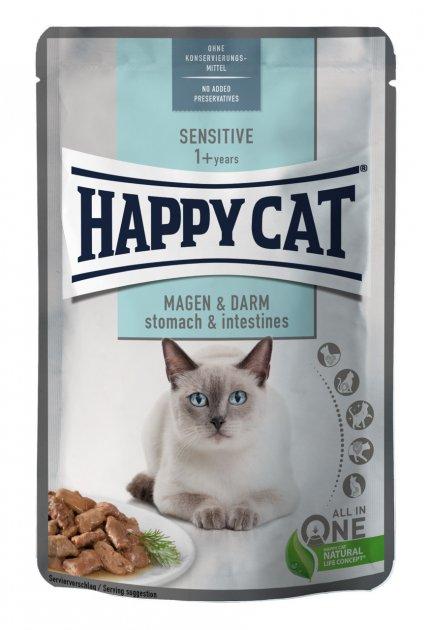 Вологий корм для котів із чутливим травленням Happy Cat Sensitive Magen & Darm шматочки в соусі 85 г