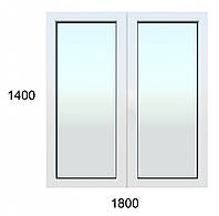 Окно металлопластиковое KOMMERLING 70ST plus 70mm глухое 1800х1400 мм белое
