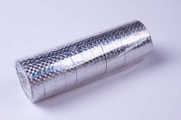 Скотч декоративний лазерний, срібло (12 mm×20 m,12 шт/упаковка)