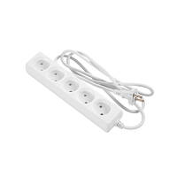 Популярний! Мережевий подовжувач 2E 5XCEE7/17, 1.5м, white (2E-U0510M1.5) - Краща якість тільки на Nukleon.com.ua