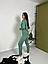 Спортивний костюм-трійка з жилеткою жіночий, колір фісташковий, молочний, пудровий, чорний, бордовий, зелений, фото 2