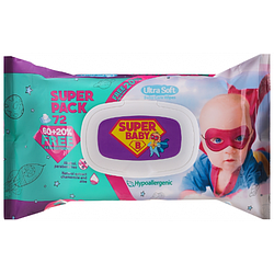 Вологі серветки Super Baby Ultra Soft, 72 шт.