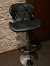 Барний стілець для барної стійки хокер з спинкою на кухню крісло барне високе Hoker еко шкіра B 087 чорний, фото 7