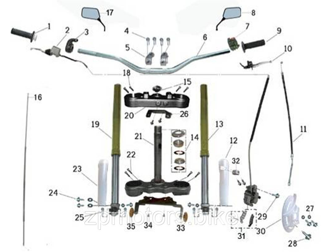 Трос газа Geon Twincam 250 tk145