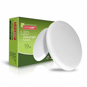 LED-світильник Eurolamp круглий Frameless DownLight 19W 5000K LED-DLR-19/5, фото 1