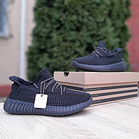 Кросівки жіночі бігові чорні Adidas Yeezy Boost 350. Кросівки на літо для дівчат Адідас Ізі Буст 350, фото 4