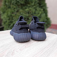Кросівки жіночі бігові чорні Adidas Yeezy Boost 350. Кросівки на літо для дівчат Адідас Ізі Буст 350, фото 5