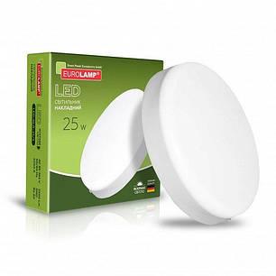 LED світильник Eurolamp накладний круглий GL 25W 5000 K LED-NLR-25/5, фото 1