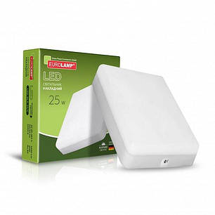 LED-світильник Eurolamp накладний квадратний GL 25 W 5000 K LED-NLS-25/5, фото 1