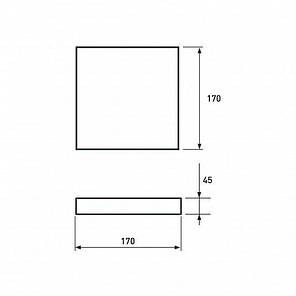LED-світильник Eurolamp накладний квадратний GL 25 W 5000 K LED-NLS-25/5, фото 4