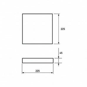 LED світильник Eurolamp накладний квадратний GL 38W 5000 K LED-NLS-38/5, фото 4
