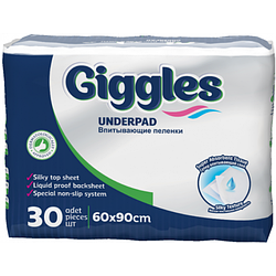 Одноразові пелюшки Giggles 60*90 см, 30 шт.