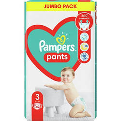 Підгузки-трусики Pampers Pants Розмір 3 (6-11 кг), 62 шт.