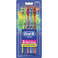 Сімейний набір зубних щіток Oral-B Color Collection Середньої жорсткості, 4 шт.