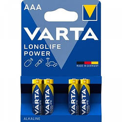 Батарейки VARTA Longlife Power AAA BLI алкалінові, 4 шт.