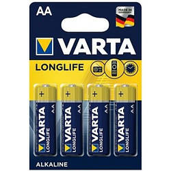 Батарейки VARTA Longlife AA BLI алкалінові, 4 шт.