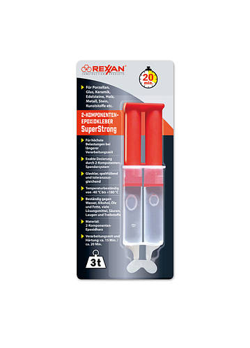 Двокомпонентний епоксидний клей Super Strong червоний Lidl, ціна 200 ...